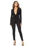 Star Waist Tie Jumpsuit