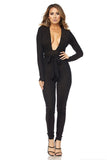 Star Waist Tie Jumpsuit