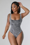 Style Me Washed Denim Bodysuit