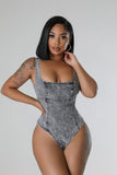 Style Me Washed Denim Bodysuit