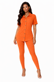 Pa'Lei Short Sleeve Ribbed Legging Set