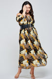 LeAnna Leopard Mix Print Maxi Dress Plus