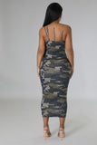 Sasha Camo Print Dress Plus