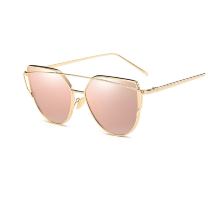Gold Pink Cat Eye Sunglasses