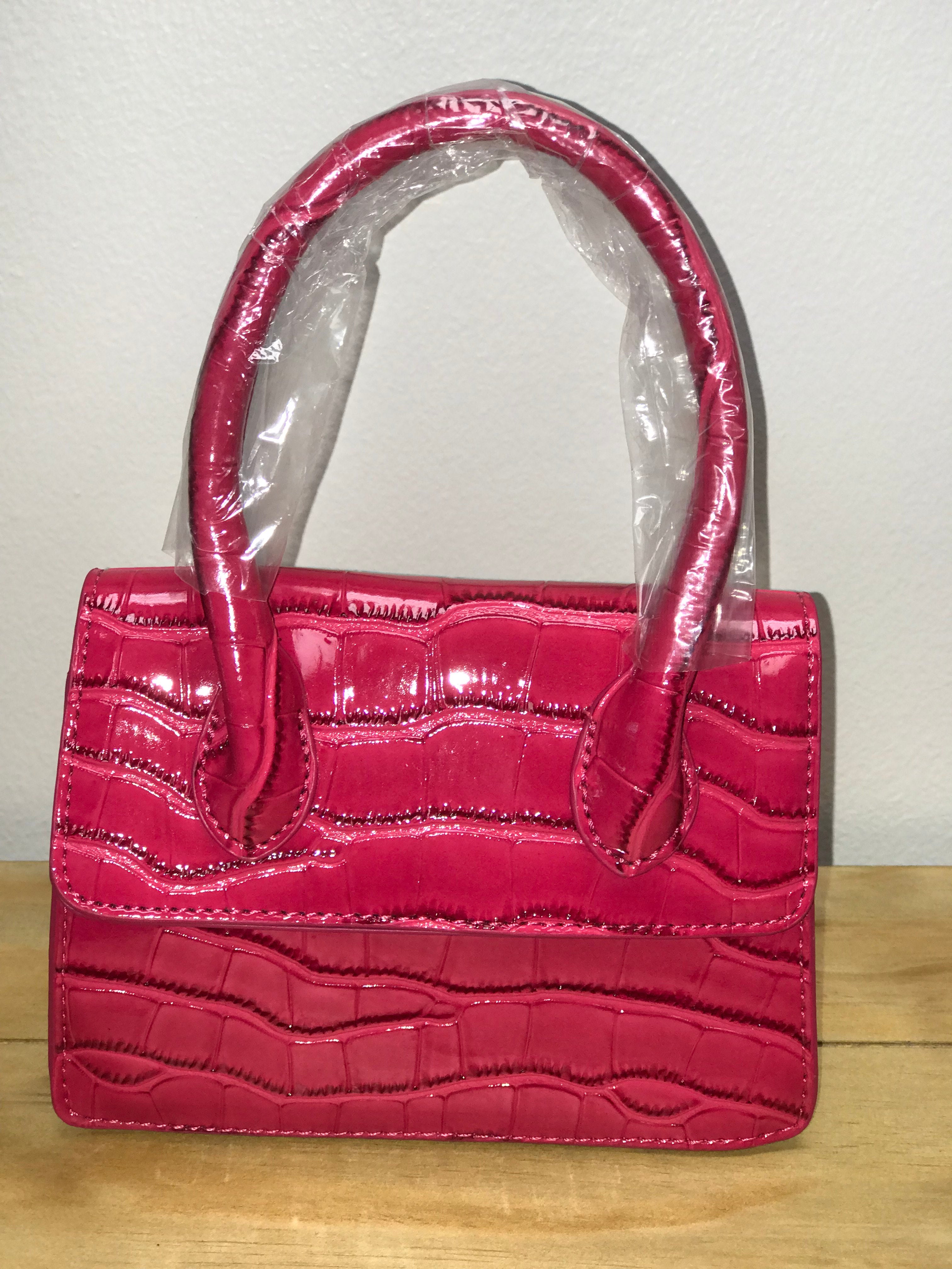 Pink Mini Crocodile Pattern Handbag