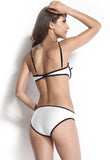 White Neoprene Push-up Bandage Bikini